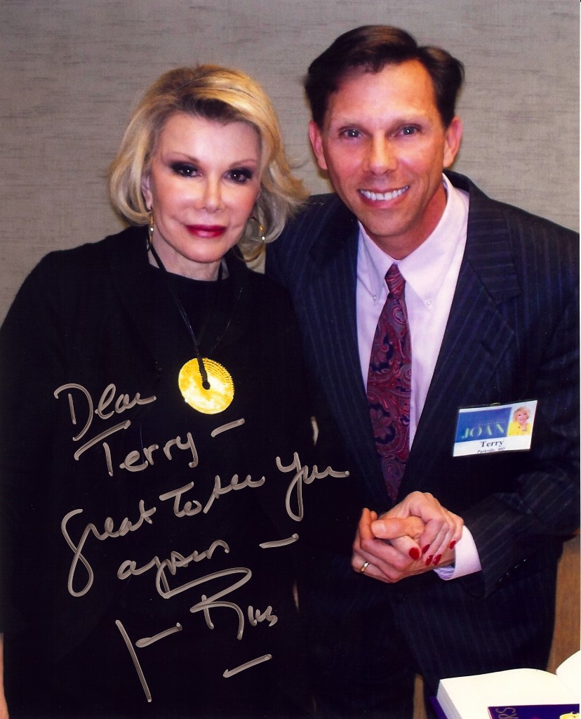 Joan signed, "Dear Terry - Great to see you again - Joan Rivers"